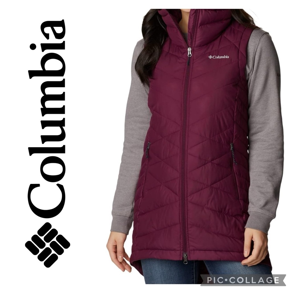 Columbia Women's Heavenly Vest, Insulated, Winter, Long M - Mulberry